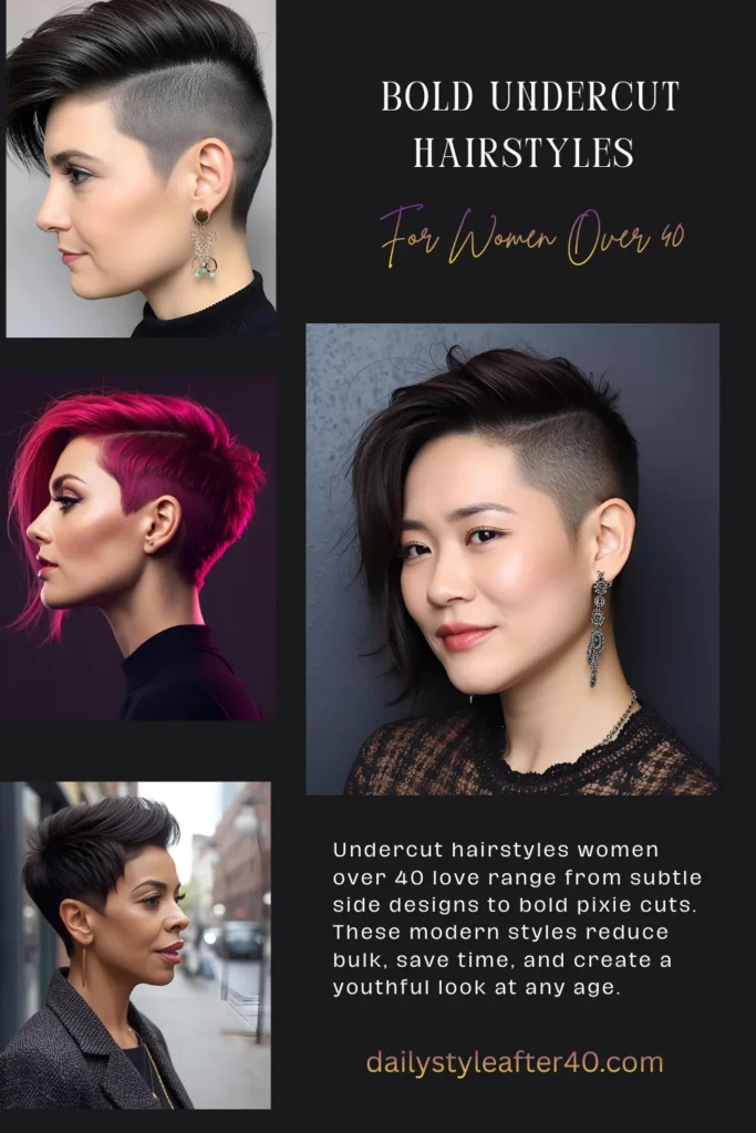 10 Bold Undercut Hairstyles for Women Over 40 That Are Stylish & Age-Appropriate