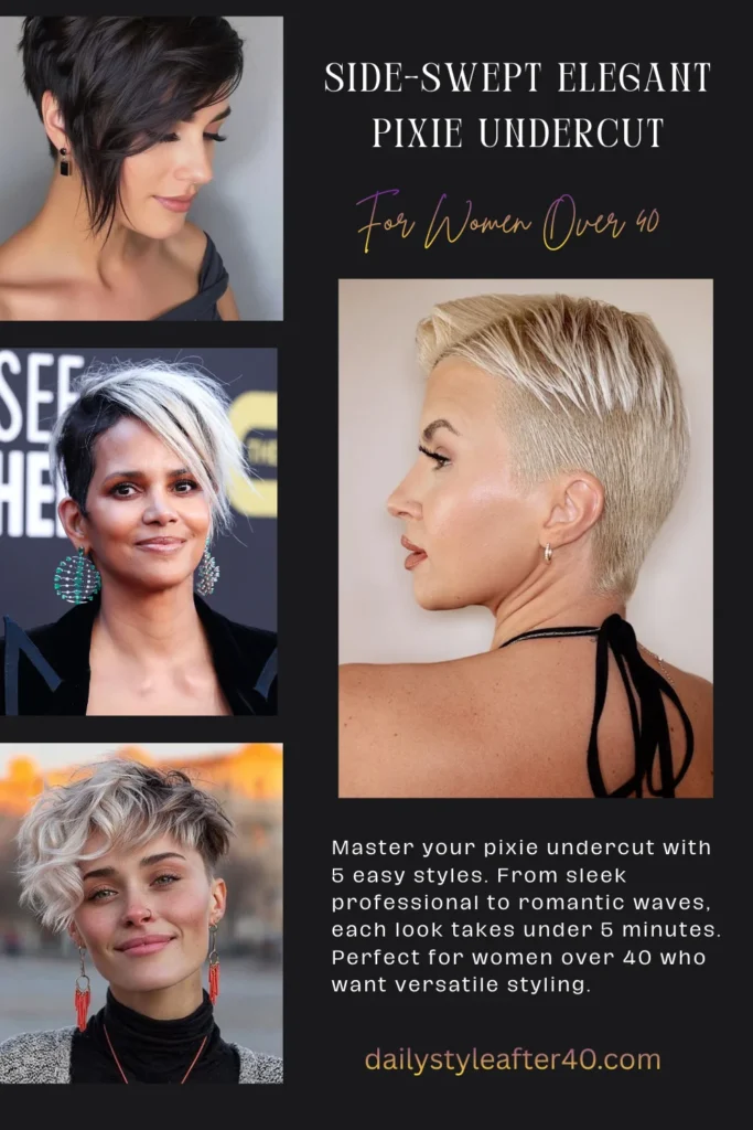 How to Style a Side-Swept Elegant Pixie Undercut in 4 Minutes