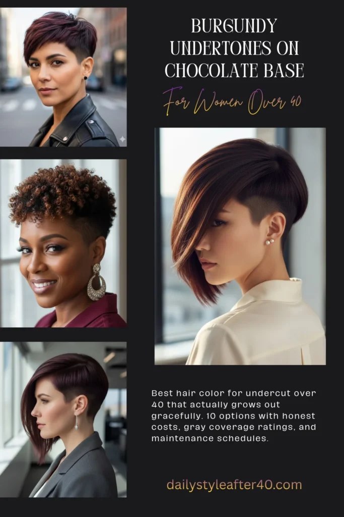 Burgundy Undertones on Chocolate Base