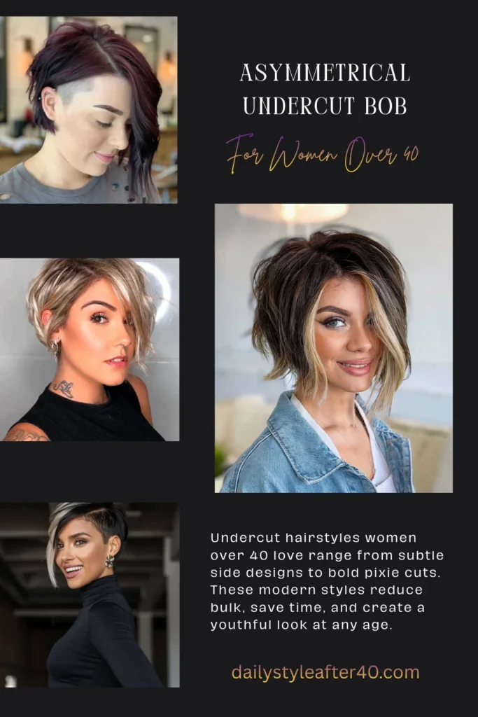 Asymmetrical Undercut Bob
