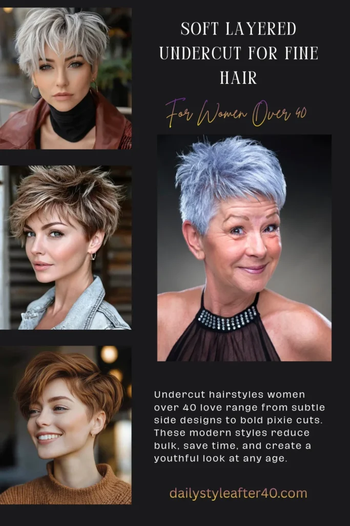 Soft Layered Undercut for Fine Hair