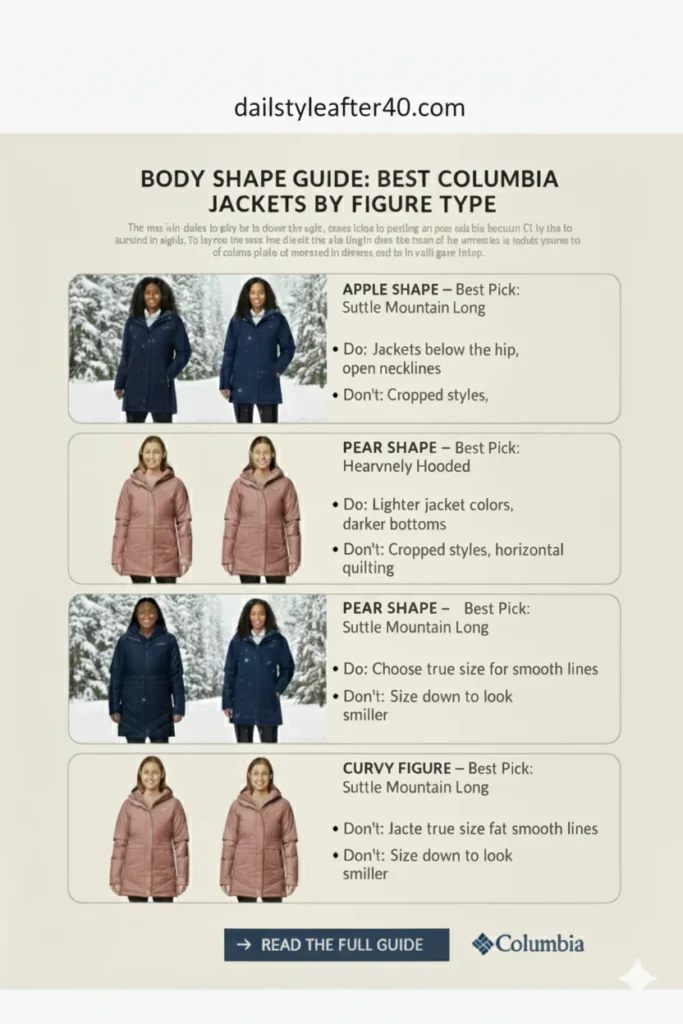 Body Shape Guide: Best Columbia Jackets by Figure Type