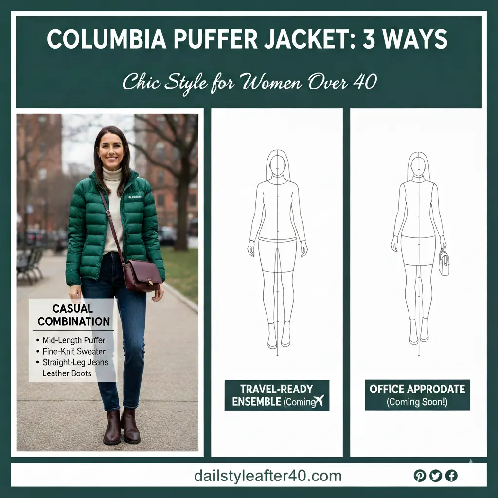 How to Style Columbia Puffer Jackets for Women Over 40