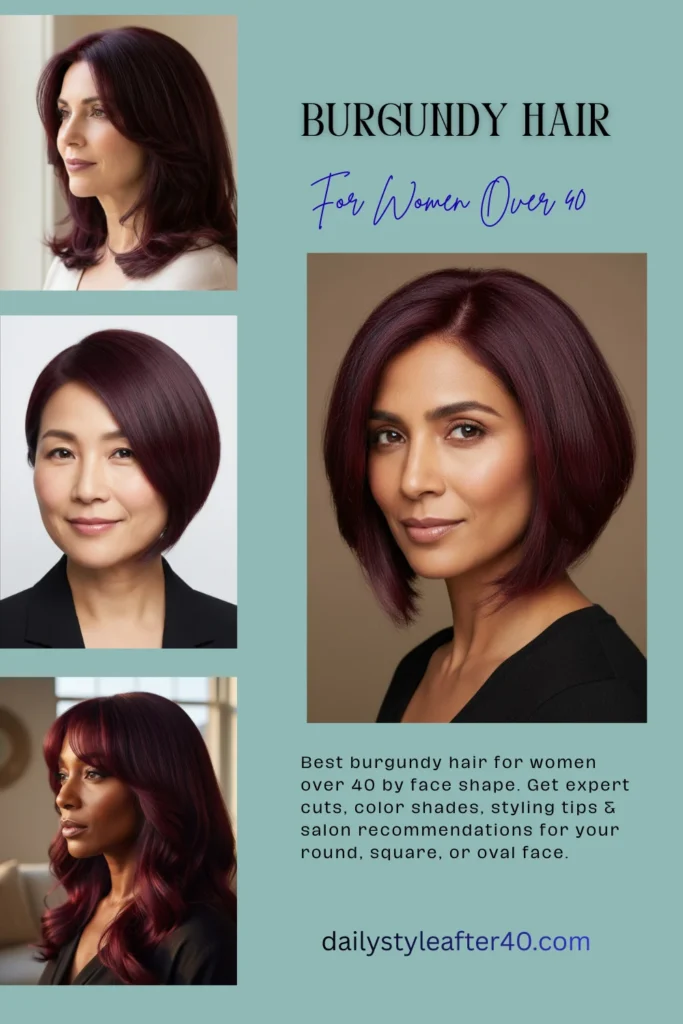 Burgundy Hair for Women Over 40: Best Cuts for Your Face Shape