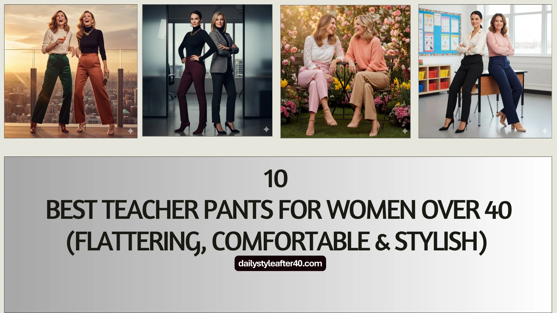10 Best Teacher Pants for Women Over 40 (Flattering, Comfortable & Stylish)