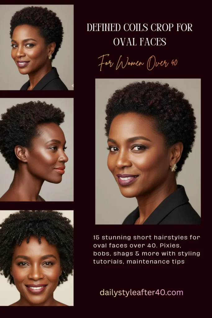 Defined Coils Crop for Oval Faces Over 40