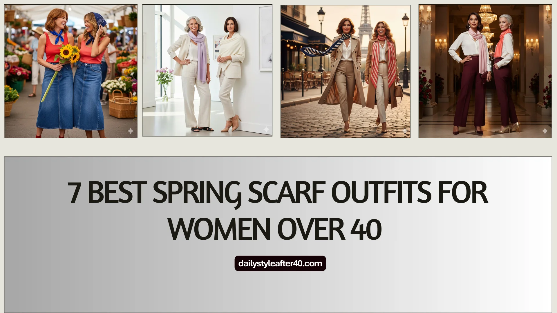 7 Best Spring Scarf Outfits for Women Over 40