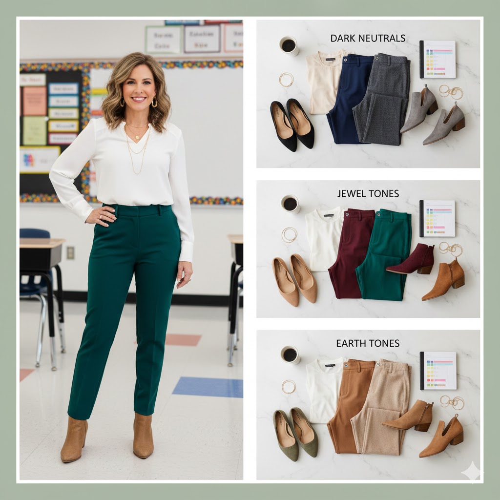 Best Colors for Teacher Pants for Women Over 40