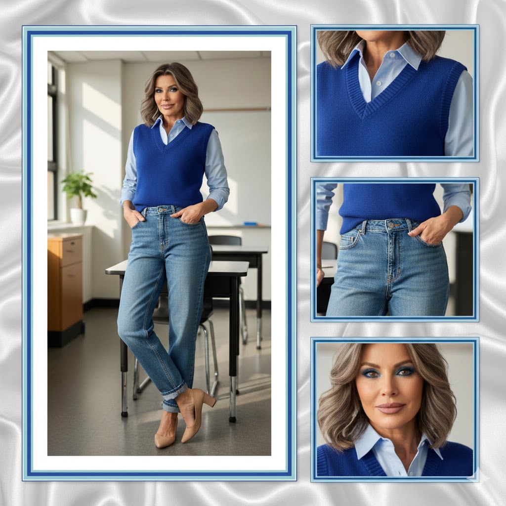 Long Torso: Teacher Outfits for Women Over 40 That Create Balance