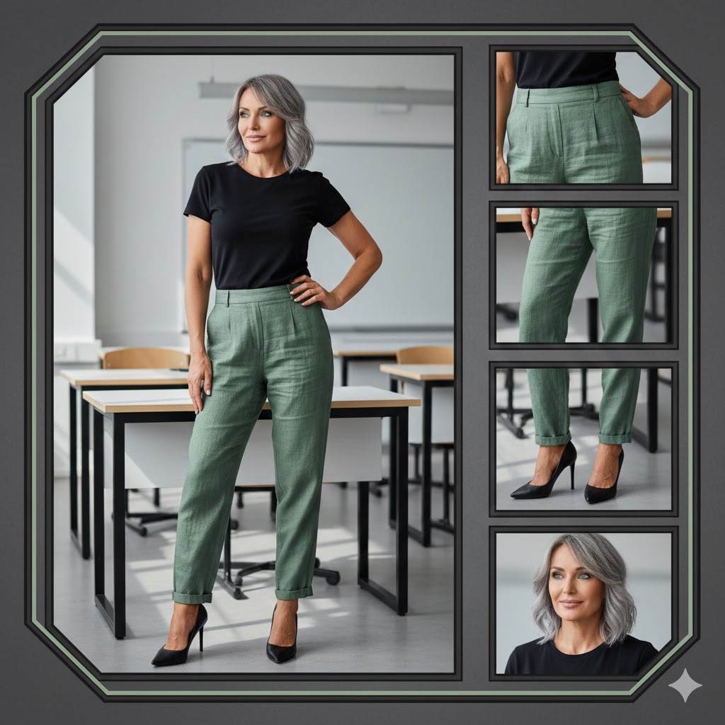 Rectangle Body Shape: Teacher Outfits for Women Over 40 That Create Curves