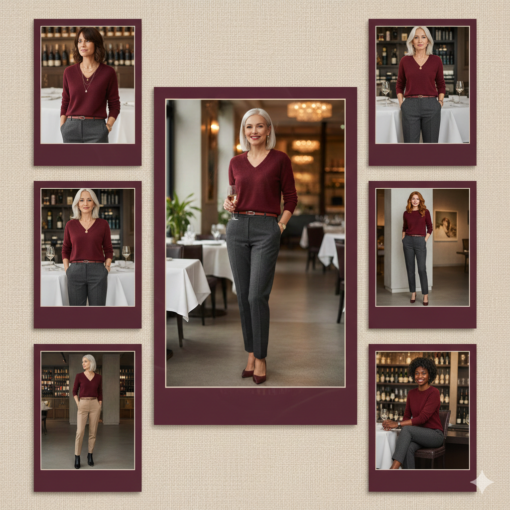 Winter Birthday Outfit Ideas: The Burgundy Cashmere Sophisticate