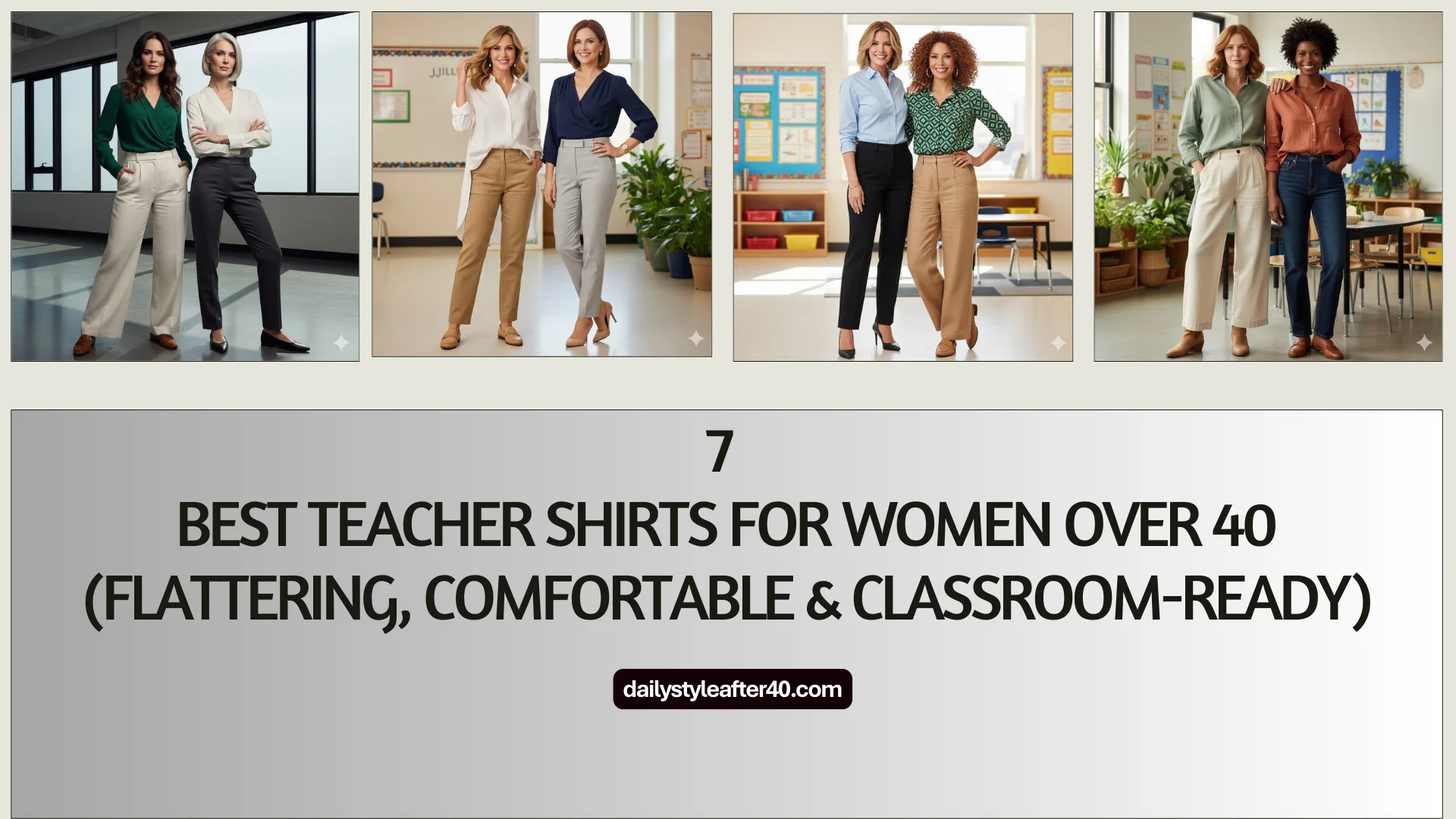 7 Best Teacher Shirts for Women Over 40 (Flattering, Comfortable & Classroom-Ready)