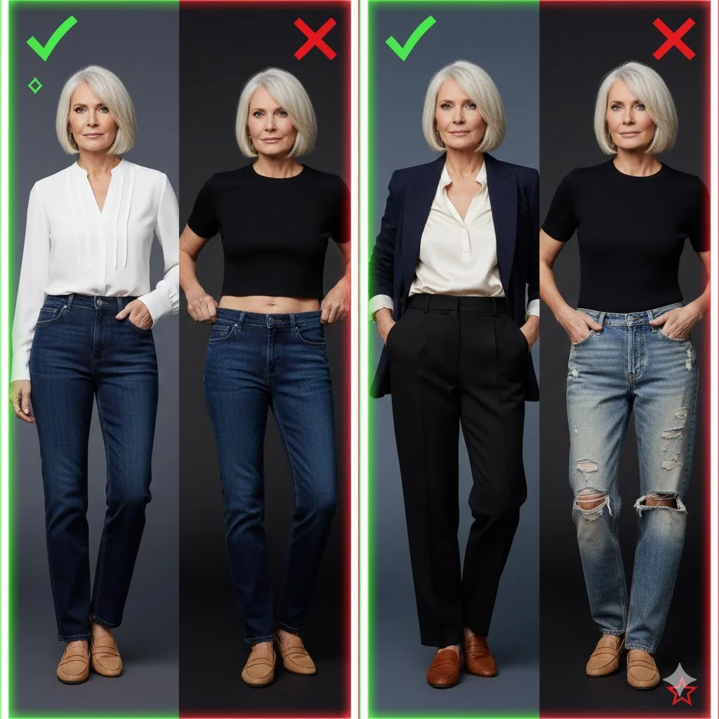 Is Wearing Low-Rise Jeans a Common Fashion Mistake Women Over 40 Make?