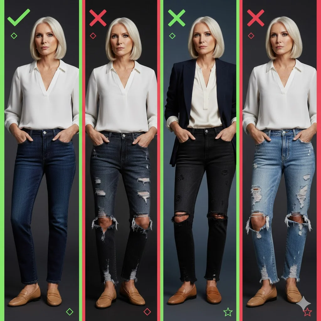Do Women Over 40 Make Fashion Mistakes by Wearing Ripped Jeans?