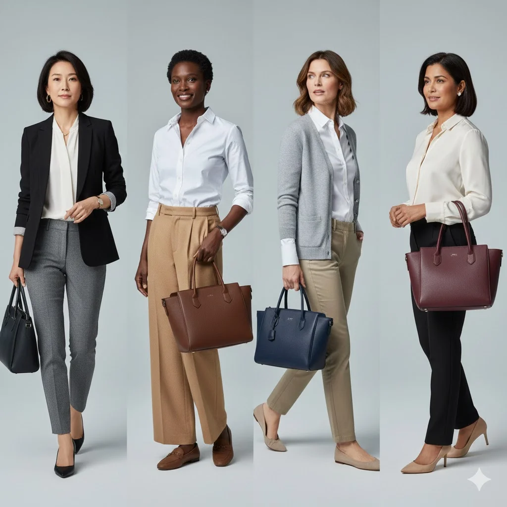 Handbags for Women Over 40: The Structured Work Tote as Your Professional Foundation
