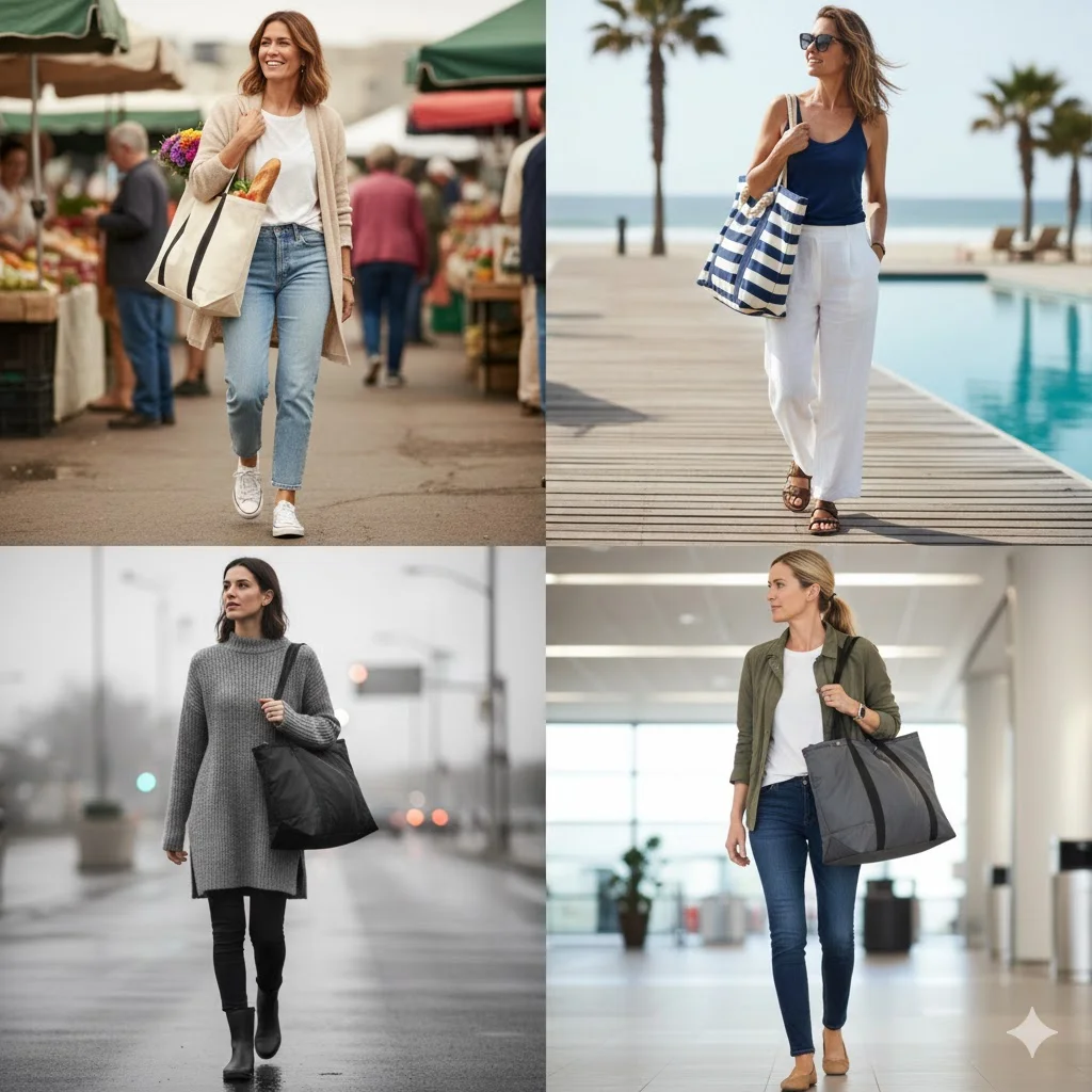 The Casual Canvas or Nylon Tote: Your Practical Backup