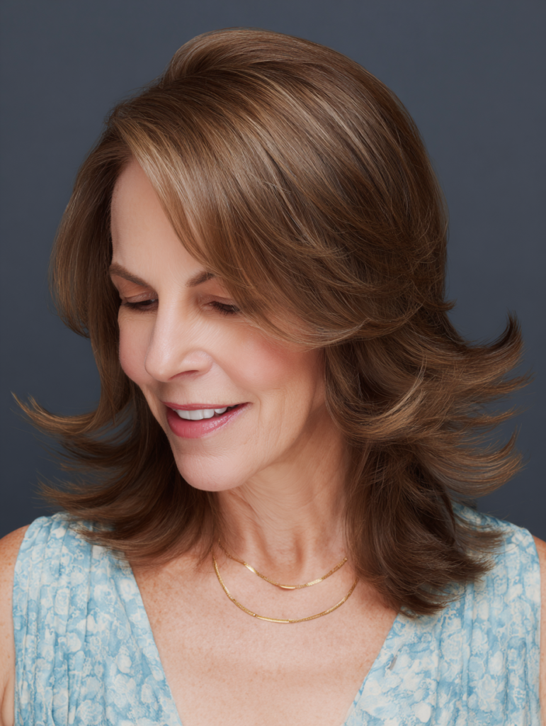 Shoulder Length Layers With Bounce