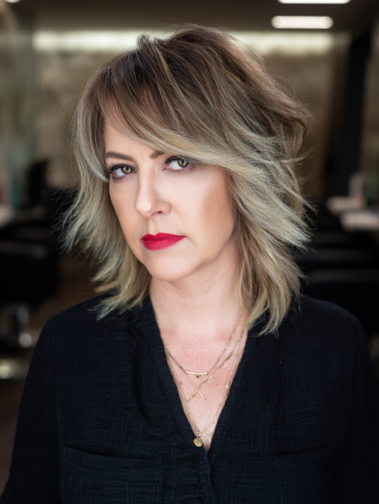 Textured Long Bob With Edge
