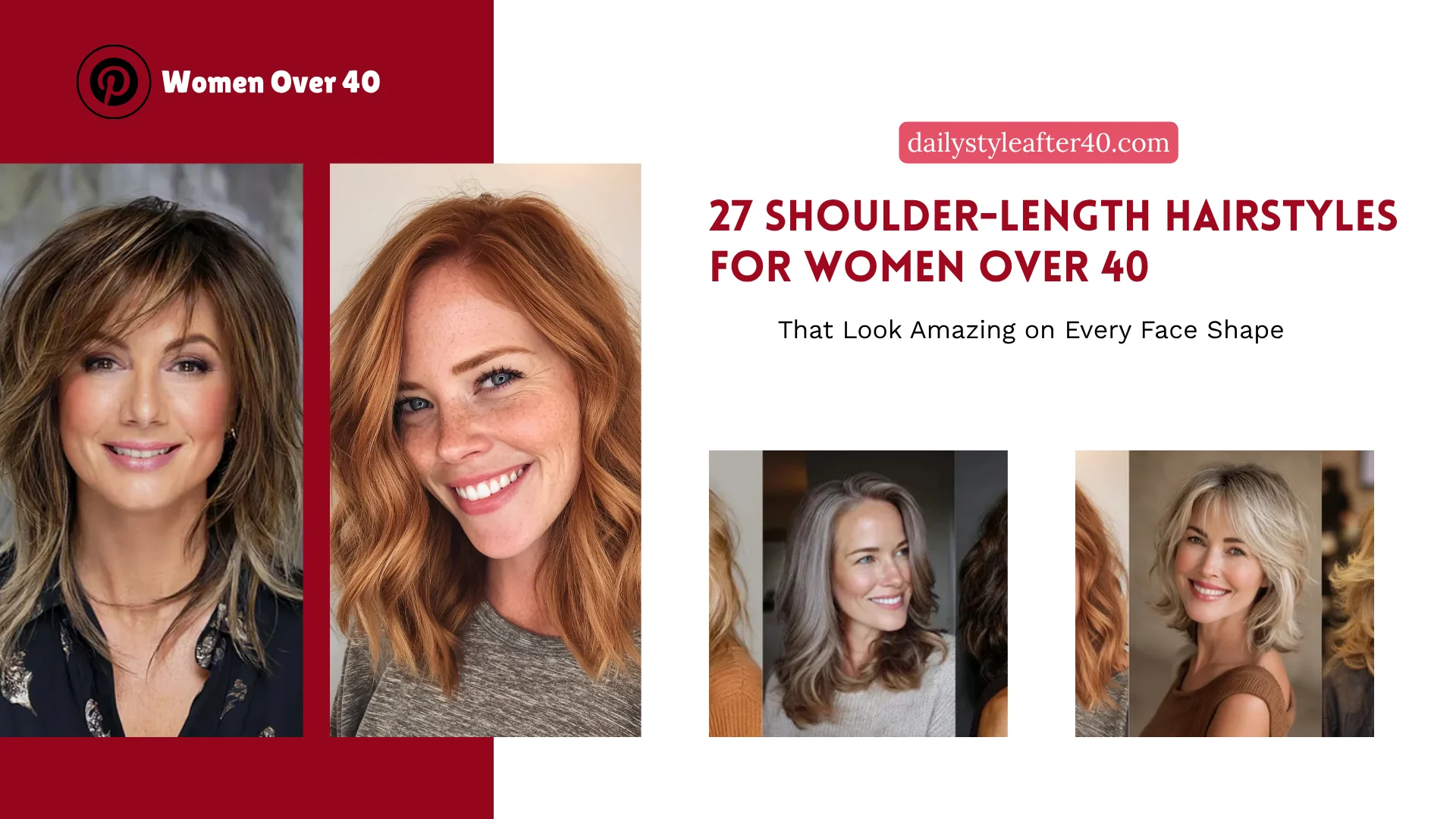 27 Shoulder-Length Hairstyles for Women Over 40 That Look Amazing on Every Face Shape