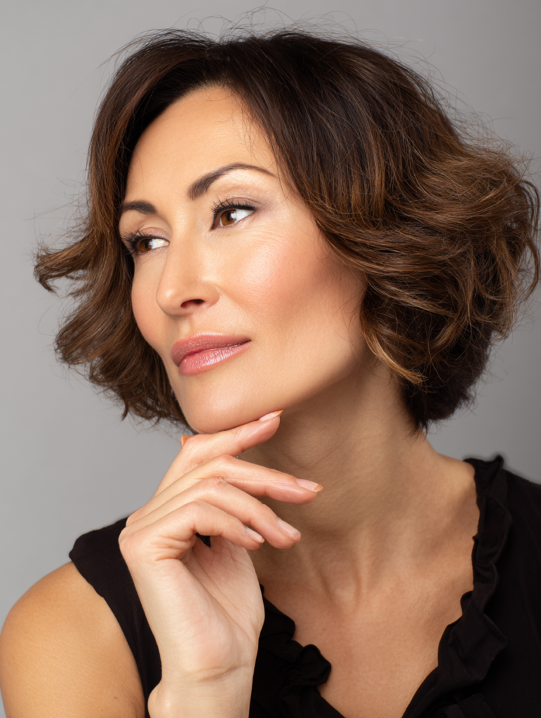 Chin-Length Wavy Bob