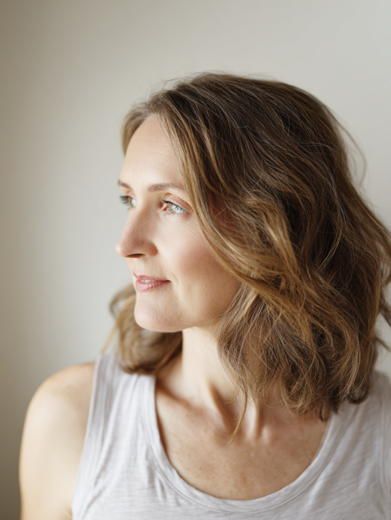 Wavy Hairstyles for Women Over 40: Soft Shoulder-Length Waves