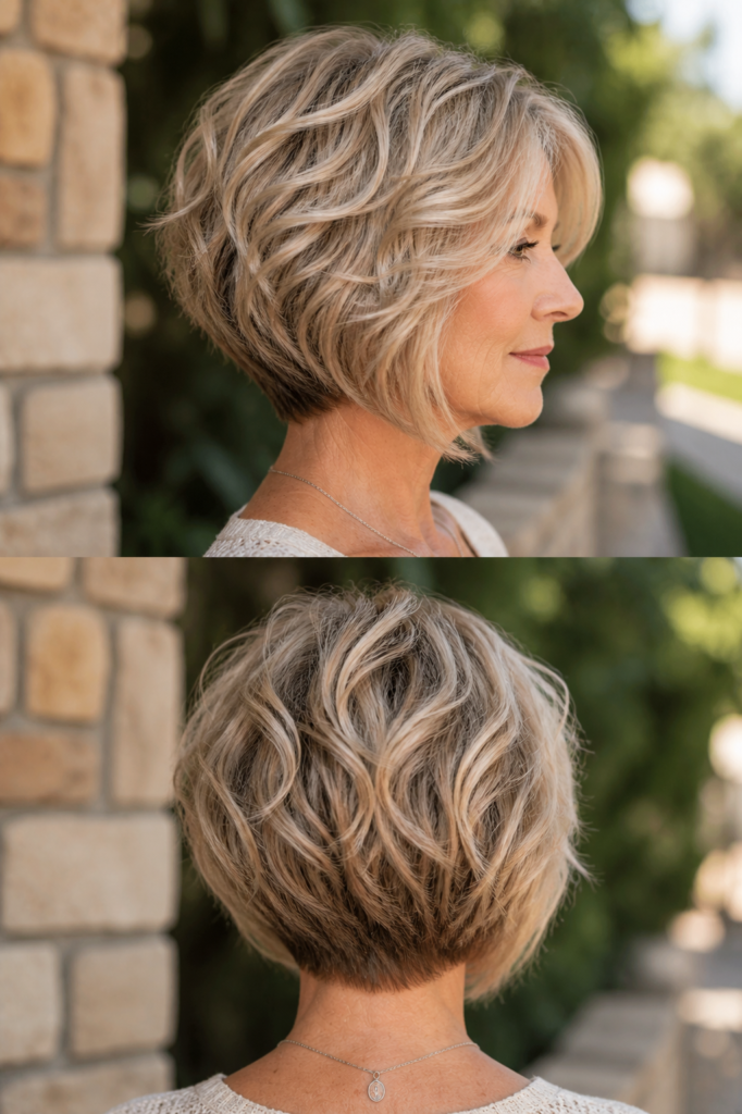 Soft Stacked Bob with Waves