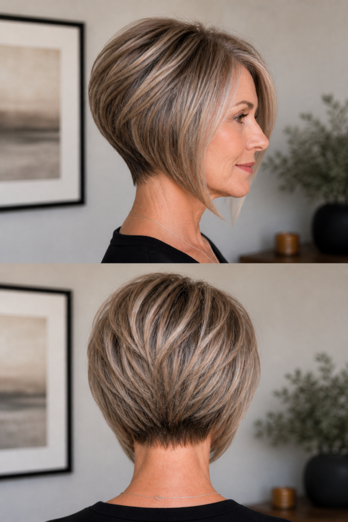 Stacked Bob with Balayage