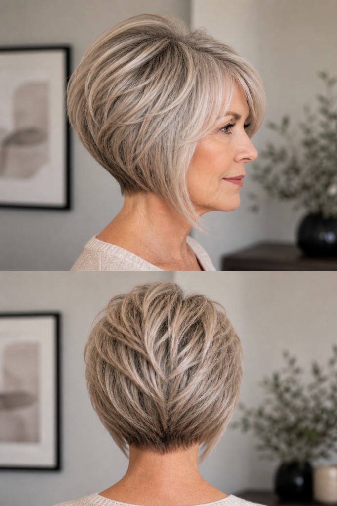 Stacked Bob with Face-Framing Layers