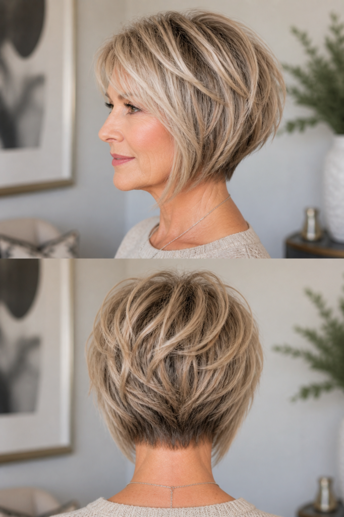 Textured Stacked Bob