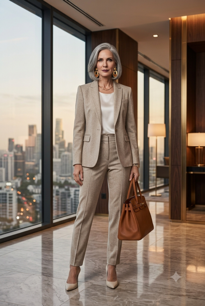 Corporate Outfit with a Statement Accessory
